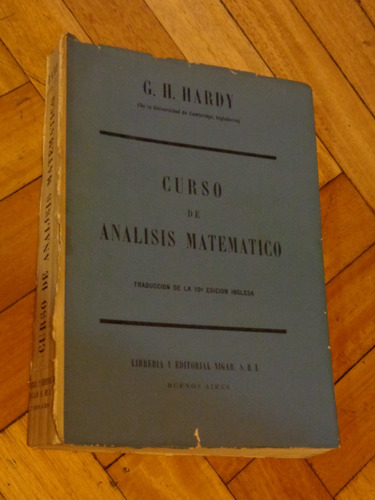 Curso De Análisis Matemático. G. H. Hardy. Nigar