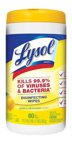 Lysol Toallas Desinfectantes Jumbo 80pz 