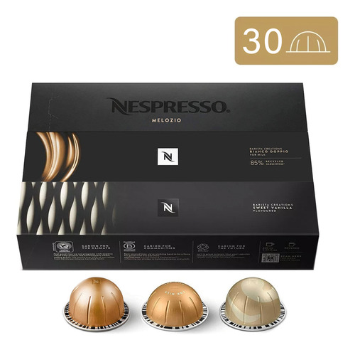 30 Cápsulas Nespresso Vertuo Melozio Bianco Doppio Vainilla
