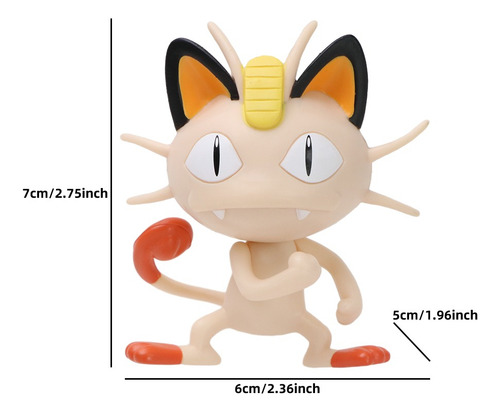 Mx1 Figura De Acción De Anime Meowth Espeon, Modelo Juguete