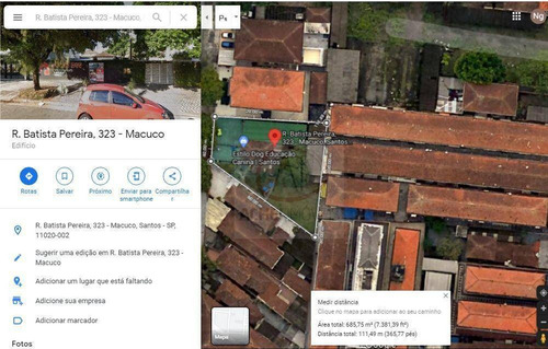 Imagem 1 de 1 de Terreno À Venda, 666 M² Por R$ 1.650.000 - Macuco - Santos/sp - Te0258