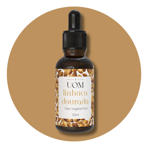 Óleo Vegetal Linhaça Dourada Semi Di Lino Uom 30ml
