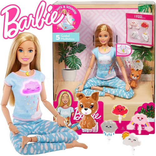 Barbie Yoga Medita Conmigo Muñeca Articulada Luces Y Sonidos