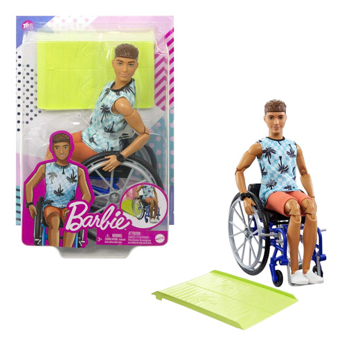 Silla de ruedas Barbie Fashionista para hombre - Mattel Hjt59