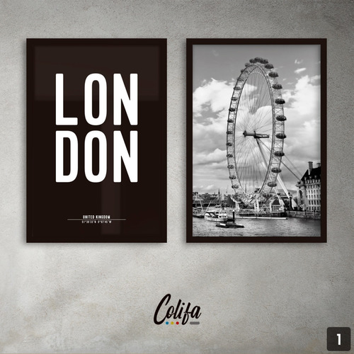 Set Cuadro Londres - Decorativo - 40x60