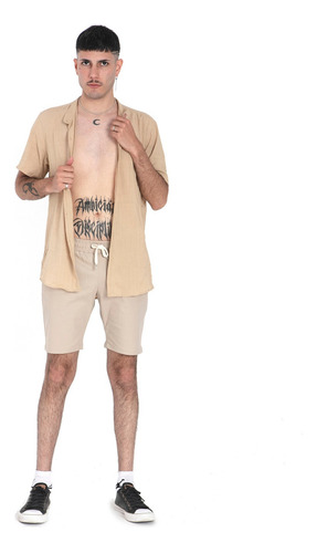 Short Hombre Bermuda Jogger Nueva Temporada Gabardina Comodo