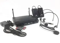 Comprar Microfone Jwl Duplo Hed Set Uhf Profissional De Cabeça 