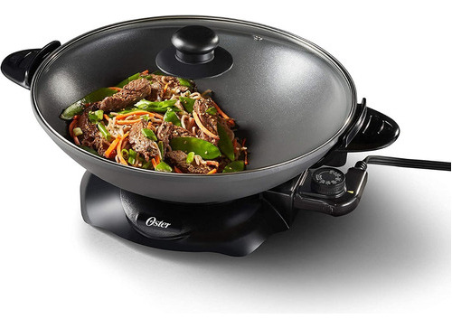 Oster 2124087 Diamondforce Wok Electrico, 4.7 Cuartos, Negro