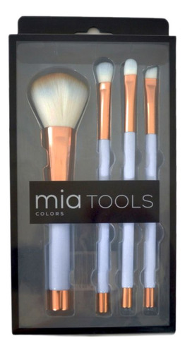 Mia Colors Tools Set De Brochas Para Maquillaje 4 Unid