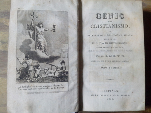 Chateaubriand. Genio Del Cristianismo.1825.