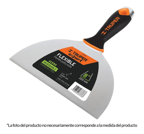 Espátula Flexible 10' Inox Mango Comfort Grip Truper 12881