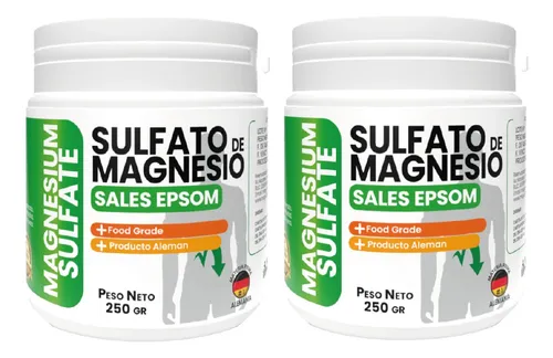 comprar Sulfato De Magnesio 100gr - 2 Unidades -envase De Plastico