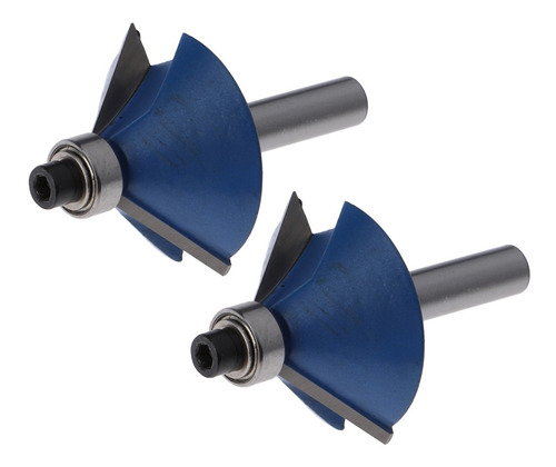 2pcs Borde De Chaflán De Que Forma El Bit De Enrutador -