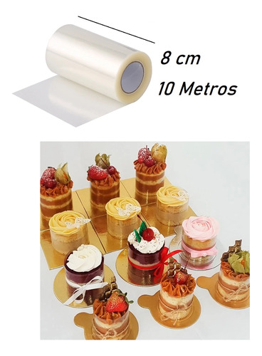 Rollo De Acetato Repostería Fraisier Tsunami Postres 8 Cm