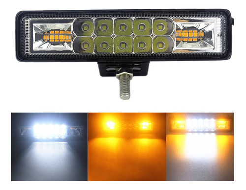 Barra Led Neblinero Auto-camioneta L Blanco/ambar + Estrobo