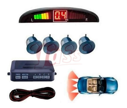 Imagen 4 de 5 de Sensor De Estacionamiento Kit Con Sonido Y Display Digital