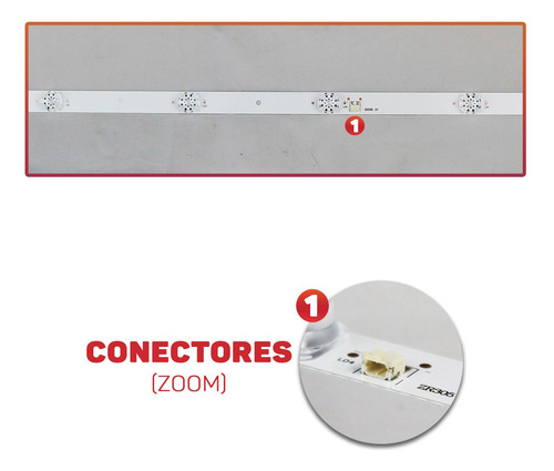 Kit 3 Barras Led Compatível Com Ptv40e21dswncptv40e20dsgwa