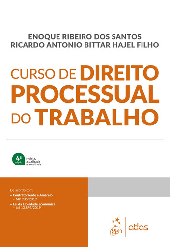 Curso de Direito Processual do Trabalho, de Santos, Enoque Ribeiro dos. Editora Atlas Ltda., capa mole em português, 2020