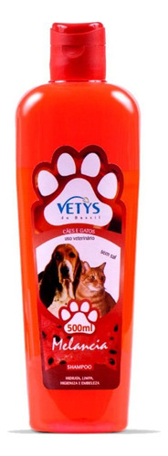 Shampoo Para Gato E Cachorro De 500 Ml Vetys Do Brasil Fragrância Melancia