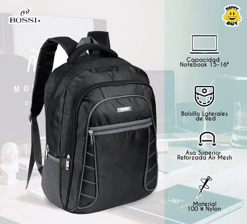 Mochila Urbana Porta Notebook Grande Diseño Nueva Temporada Reforzada By Happy Buy