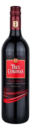Pack De 12 Vino Tinto Tres Coronas Afrutado 750 Ml