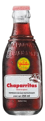 12 Refrescos Chaparritas (uva Piña Y Mandarina) Vidrio 255ml
