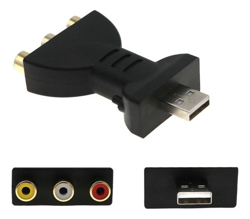 Adaptador De Audio 3 Rca A Usb 4 Piezas