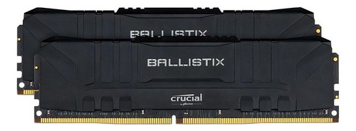 Memoria RAM Ballistix Sport gamer color negro 16GB 2 Crucial BL2K8G30C15U4B