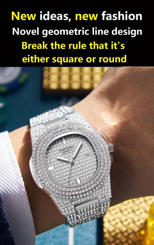 Youbbeo Reloj Unisex De Lujo Relojes De Diamantes De Cristal