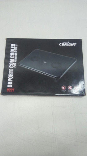 Suporte Para Notebook Bright Com 2 Coolers Usb 0227 Preto