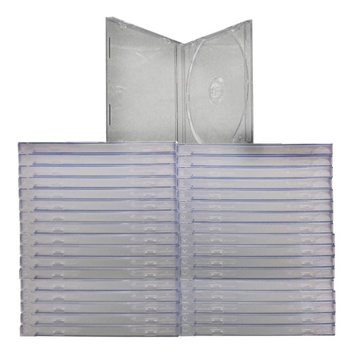 Pack 100 Cajas Cd Single Transparente 10.4mm Calidad Premium