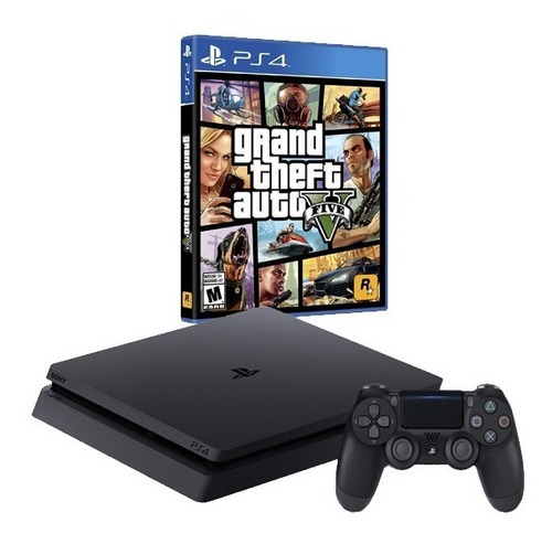 Playstation 4 Slim 1tb + Grand Theft Auto V, Gta V