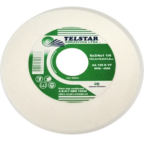 Rebolo Telstar 308041 Branco 6x3/4 Aa100 1un C253260