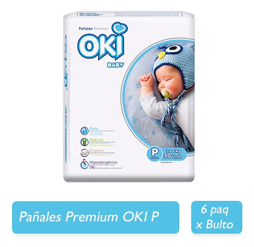Oki Pañales Premium Pequeño 30 Unid 6 Paq