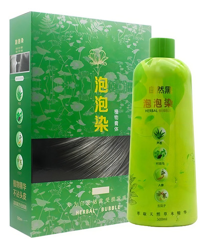Shampoo De Tintura De Cabelo Com Bolhas De Ervas 500ml