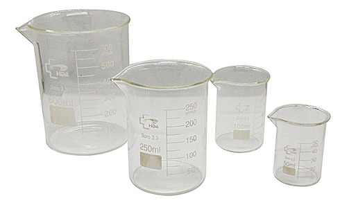 Imagen 3 de 9 de Vaso Vidrio Precipitado Hda Boro 3.3 100ml Importado