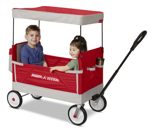 Carrito Plegable Para Niños Con Toldo Y Portavasos