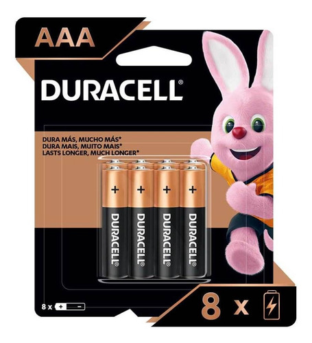 Pilas Alcalinas Aaa X 8 Duracell