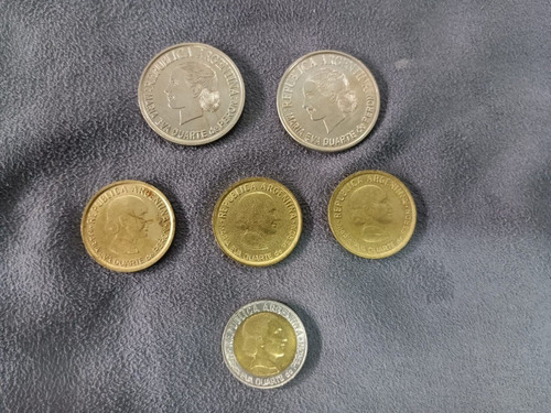 Lote X6 Monedas De Evita