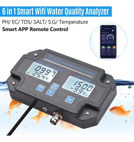 A Medidor Digital De Calidad Del Agua Wifi, Montado En La