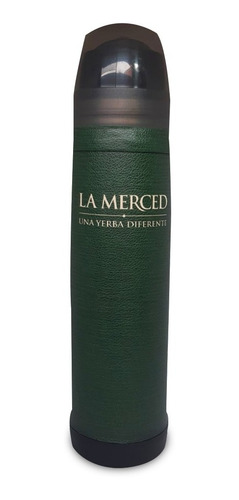 Imagen 1 de 1 de Termo La Merced Forrado En Cuero Verde (luminox Lumilagro)