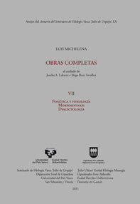 Luis Michelena. Obras Completas. Vii. Fo... (libro Original)