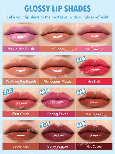 Pout Perfect Shine Lip Plumper Set Sheglam Gloss Labial