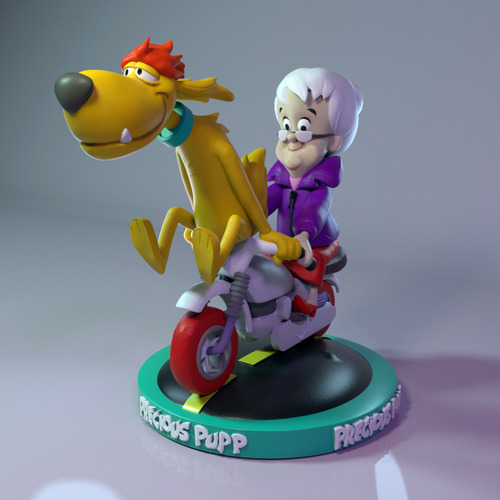 Figuras 3d Lindo Pulgoso Y La Abuela
