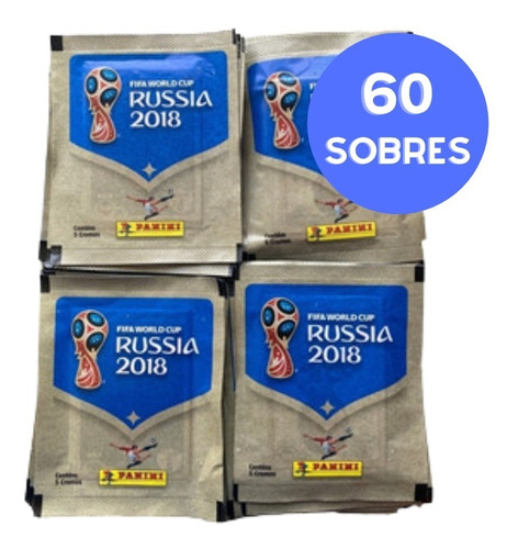 60 Sobres Mundial Rusia 2018 Panini Original