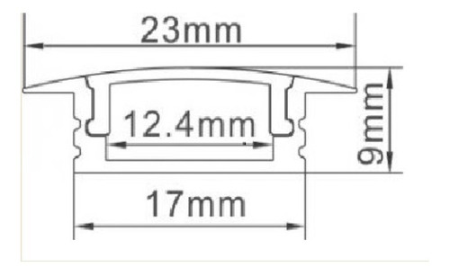 Imagem 6 de 6 de Kit 2 Perfis De 40cm C/ Fita Led E Fonte Bivolt