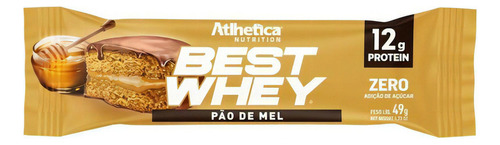 Barra Best Whey Pao Mel Zero Atlhetica Nutrition 49g