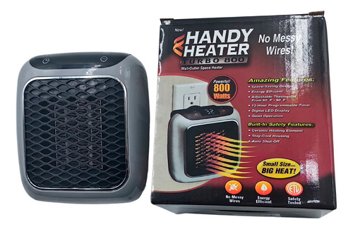 Caloventilador Portátil Para Pared 800w Set X 2