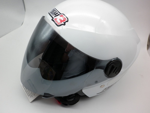 Capacete New Liberty 3 Pro Tork Branco +viseira Cromada