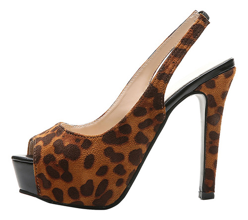 Zapatos De Mujer De Talla Grande Con Estampado De Leopardo Y